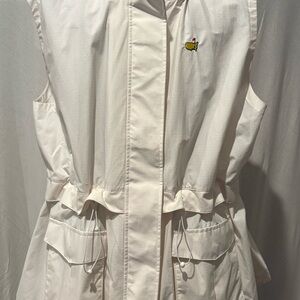 NWT Magnolia Lane/Masters Women's Sleeveless White Hooded Rain Vest